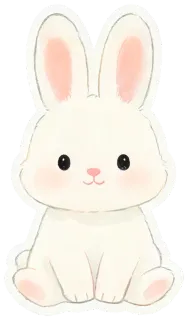 小兔子贴纸