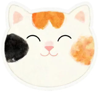 小猫脸贴纸