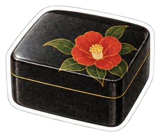 山茶花漆器便当盒贴纸