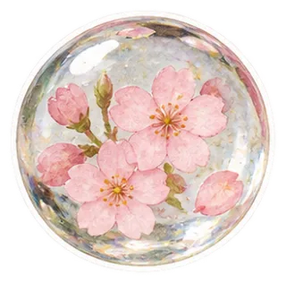 樱花玻璃镇纸贴纸