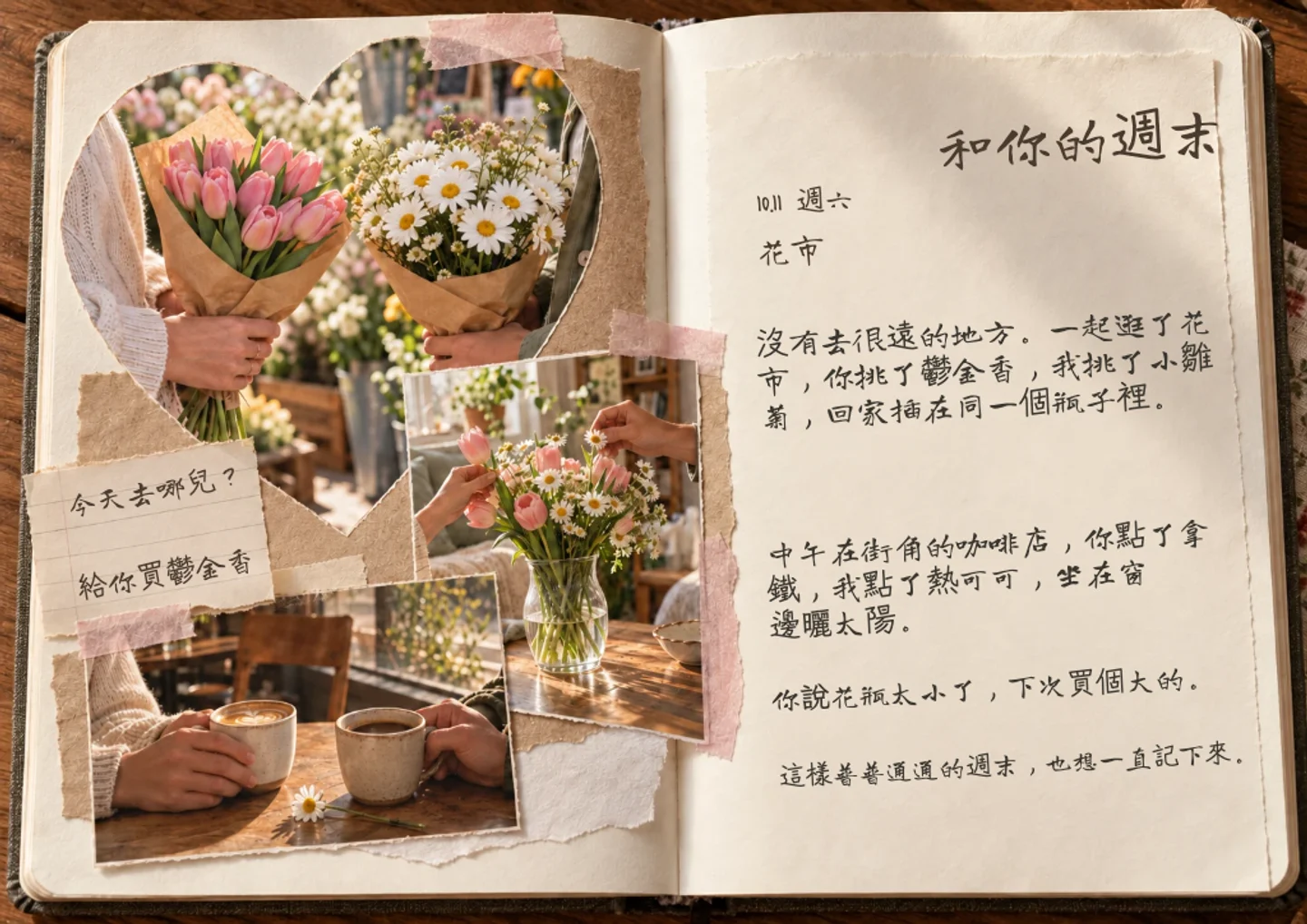 手帳頁面範例: 我們的回憶手帳
